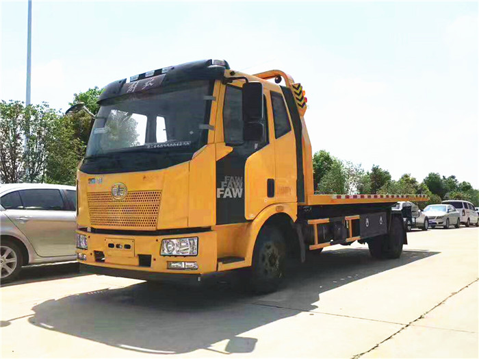 解放J6一拖二平板清障車 解放J6一拖二平板清障車